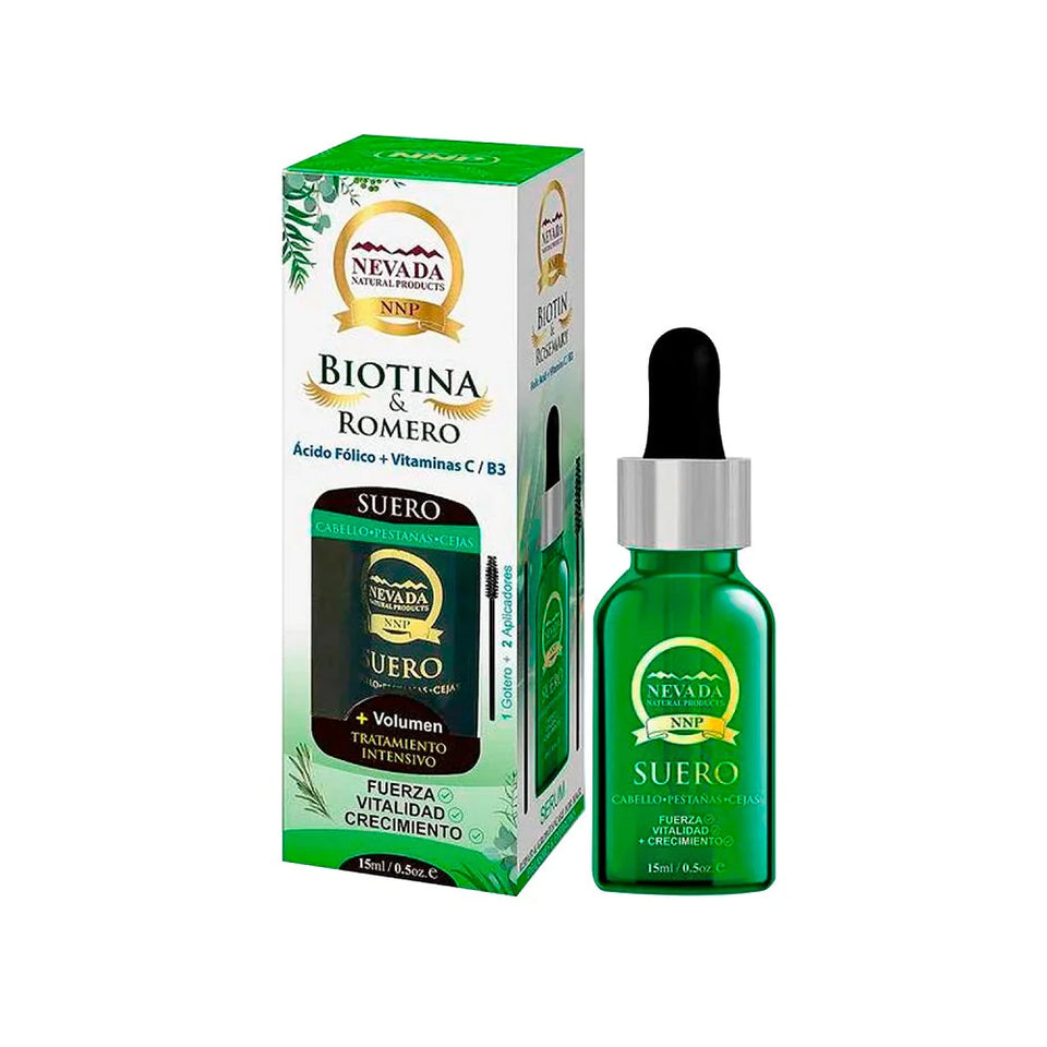 SERUM DE BIOTINA Y ROMERO PARA CRECIMIENTO DE PESTAÑAS Y CEJAS