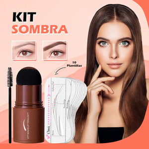 KIT SOMBRA PARA CEJAS 6D (1 SELLO PARA CEJAS + 10 PLANTILLAS + 1 CEPILLO)