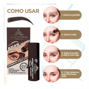 KIT SOMBRA PARA CEJAS 6D (1 SELLO PARA CEJAS + 10 PLANTILLAS + 1 CEPILLO)