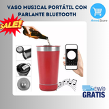 VASO TÉRMICO DE ACERO INOXIDABLE CON PARLANTE BLUETOOTH